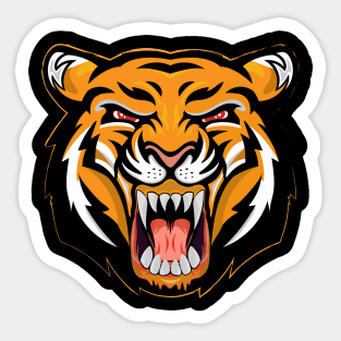 King Tiger Tattoo Design Sticker